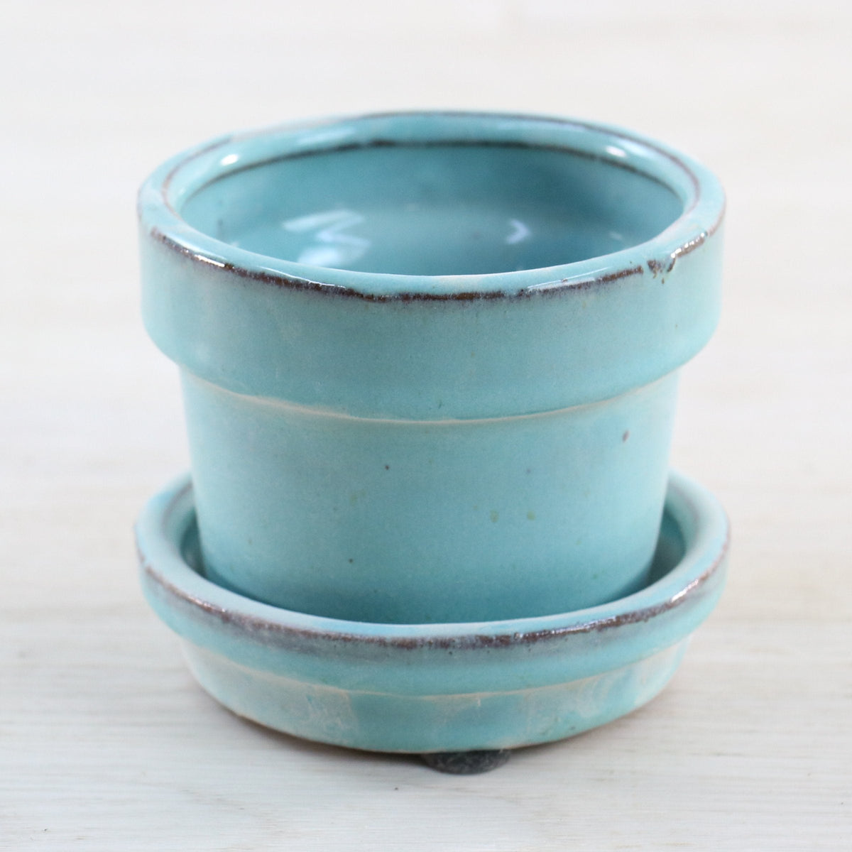 3 Piece Set - Glazed and Ready, 4" Glazed Ceramic Pots