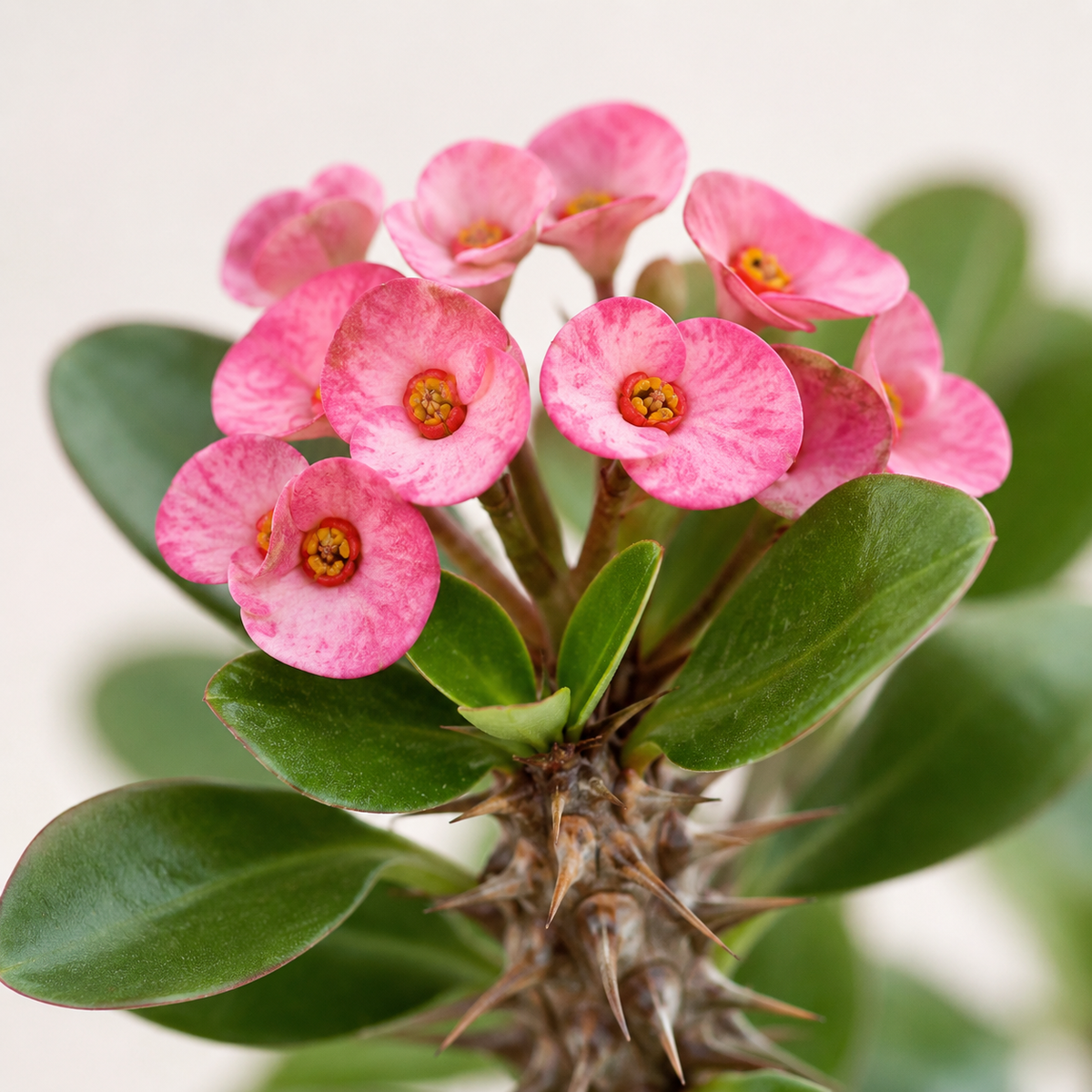 Euphorbia 'Mini Pink' Crown of Thorns - 5.5" Pot