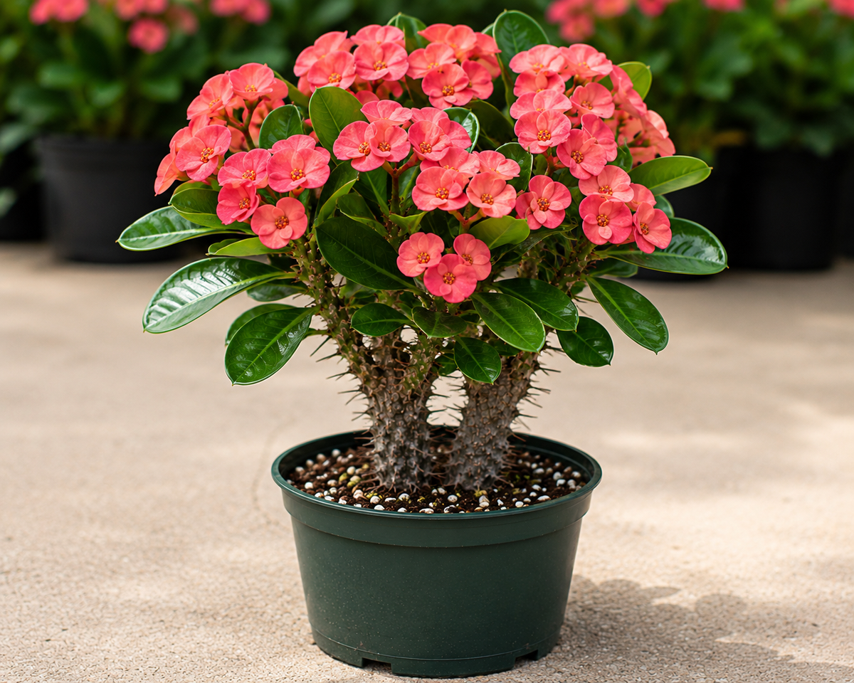 Euphorbia 'Sri Suparat' Crown of Thorns - 5.5" Pot